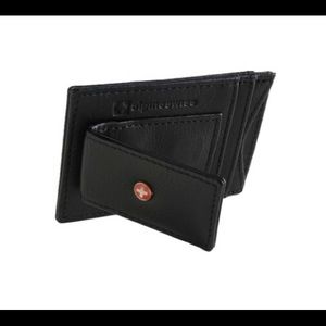 Men’s leather money clip wallet Alpine Swiss